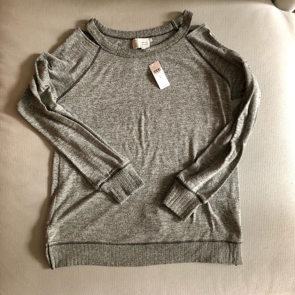 NWTAnthropologie Saturday Sunday sweatshirt cutout